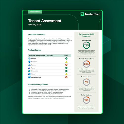 Microsoft 365 Tenant Assessment - TrustedTech