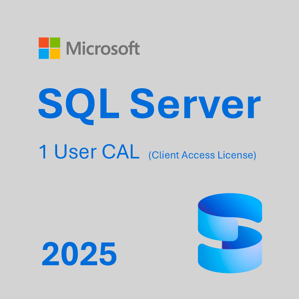 Microsoft SQL Server 2025 – 1 User Client Access License (CAL ...
